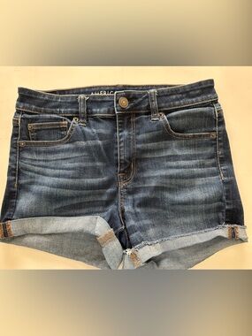 American Eagle Outfitters Dark Indigo Denim Shorts size 10